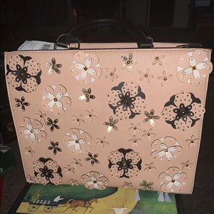 Nine West 3-D Flower Satchel Bag New